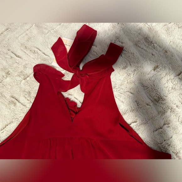 KIRUNDO Halter Sleeveless Flowy Mini Babydoll Tiered Dress XL - Picture 15 of 16